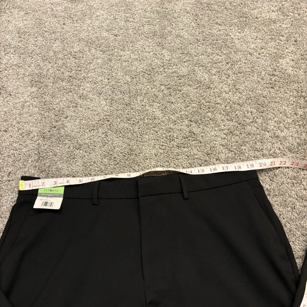 NEW HAGGARD MEN'S SUPER FLEX WAIST BAND GOLF / DRESS PANTS BLACK 38x30 HD70008